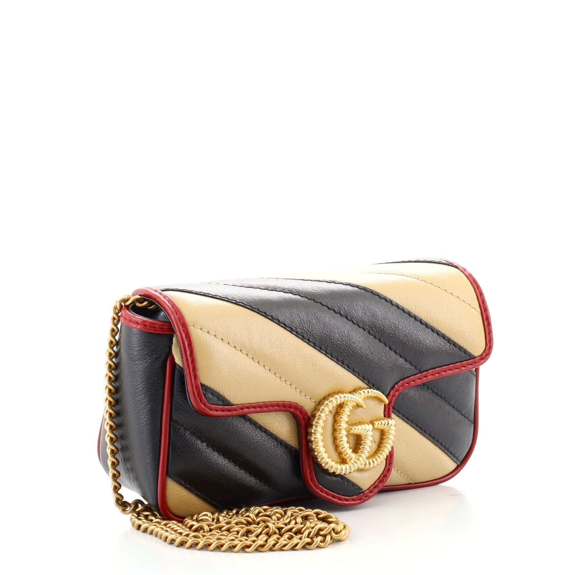 GG Marmont Flap Bag Diagonal Quilted Leather Super Mini