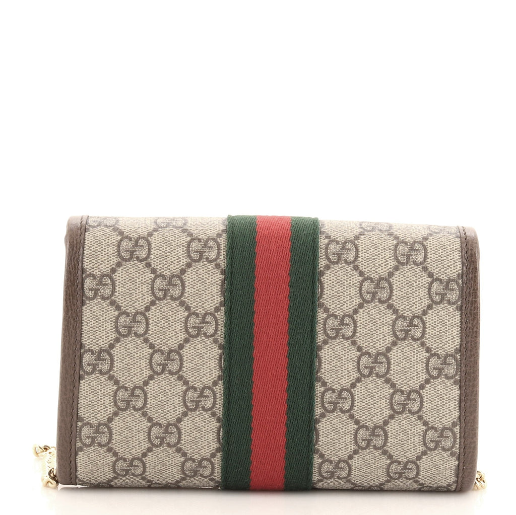 Rajah Web Chain Shoulder Bag GG Coated Canvas Mini
