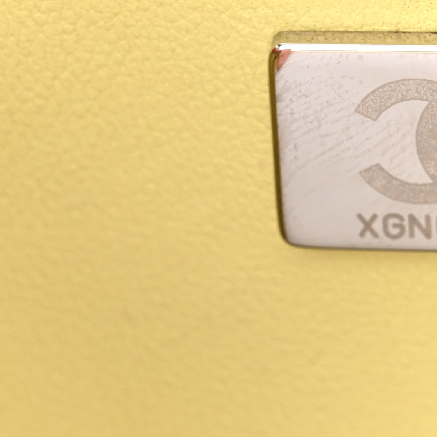 Lambskin Quilted Mini Square Flap Light Yellow