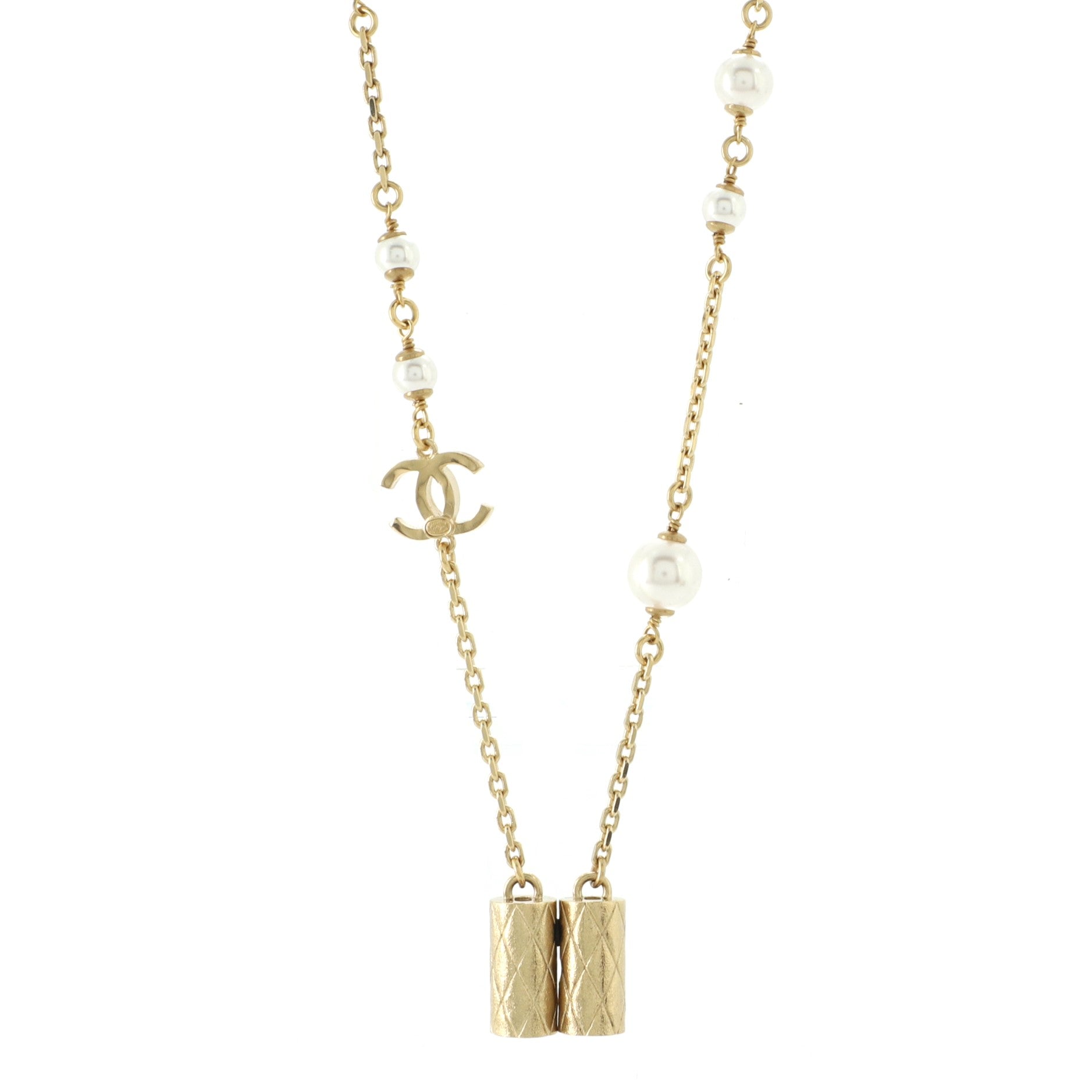 Airpods Necklace Crystal Embellished Metal with Faux Pearls