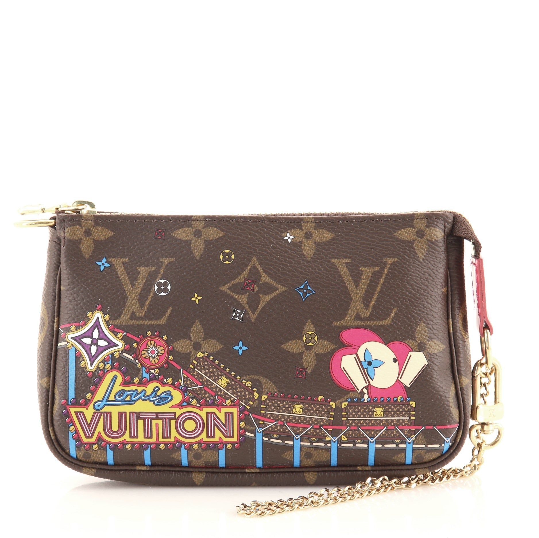 Pochette Accessoires Limited Edition Vivienne Xmas Monogram Canvas Mini
