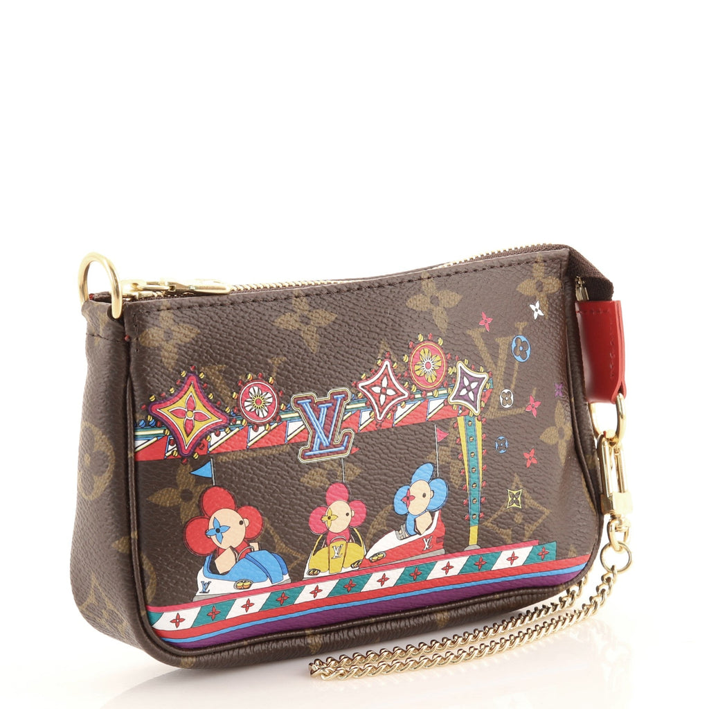 Pochette Accessoires Limited Edition Vivienne Xmas Monogram Canvas Mini