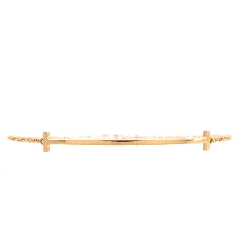 T Smile Chain Bracelet 18K Rose Gold Medium