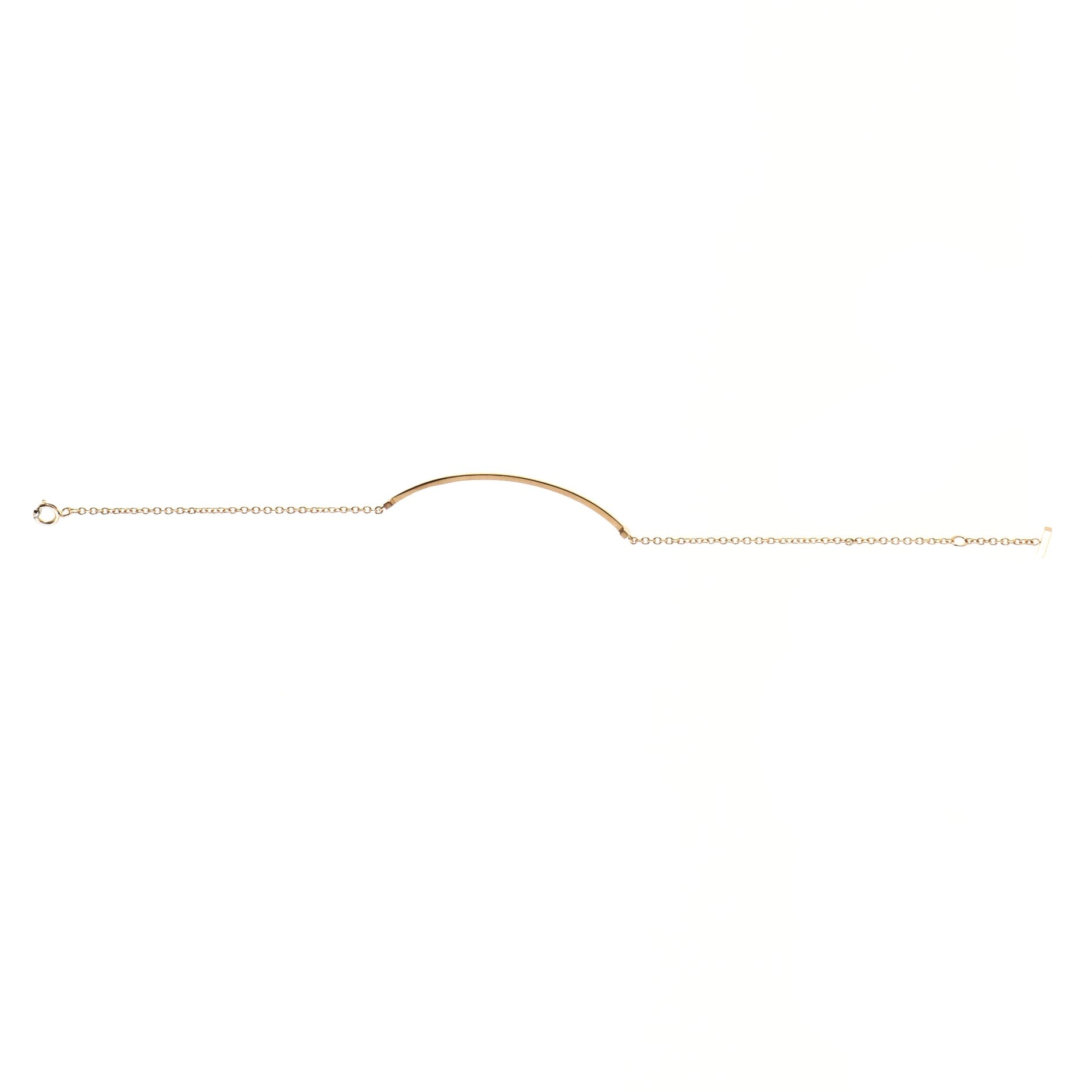 T Smile Chain Bracelet 18K Rose Gold Medium
