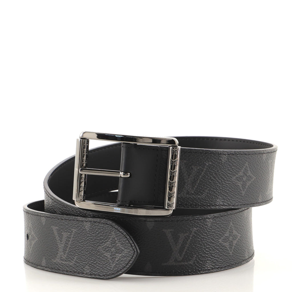 Reverso Reversible Belt Monogram Eclipse Canvas and Leather Wide 85