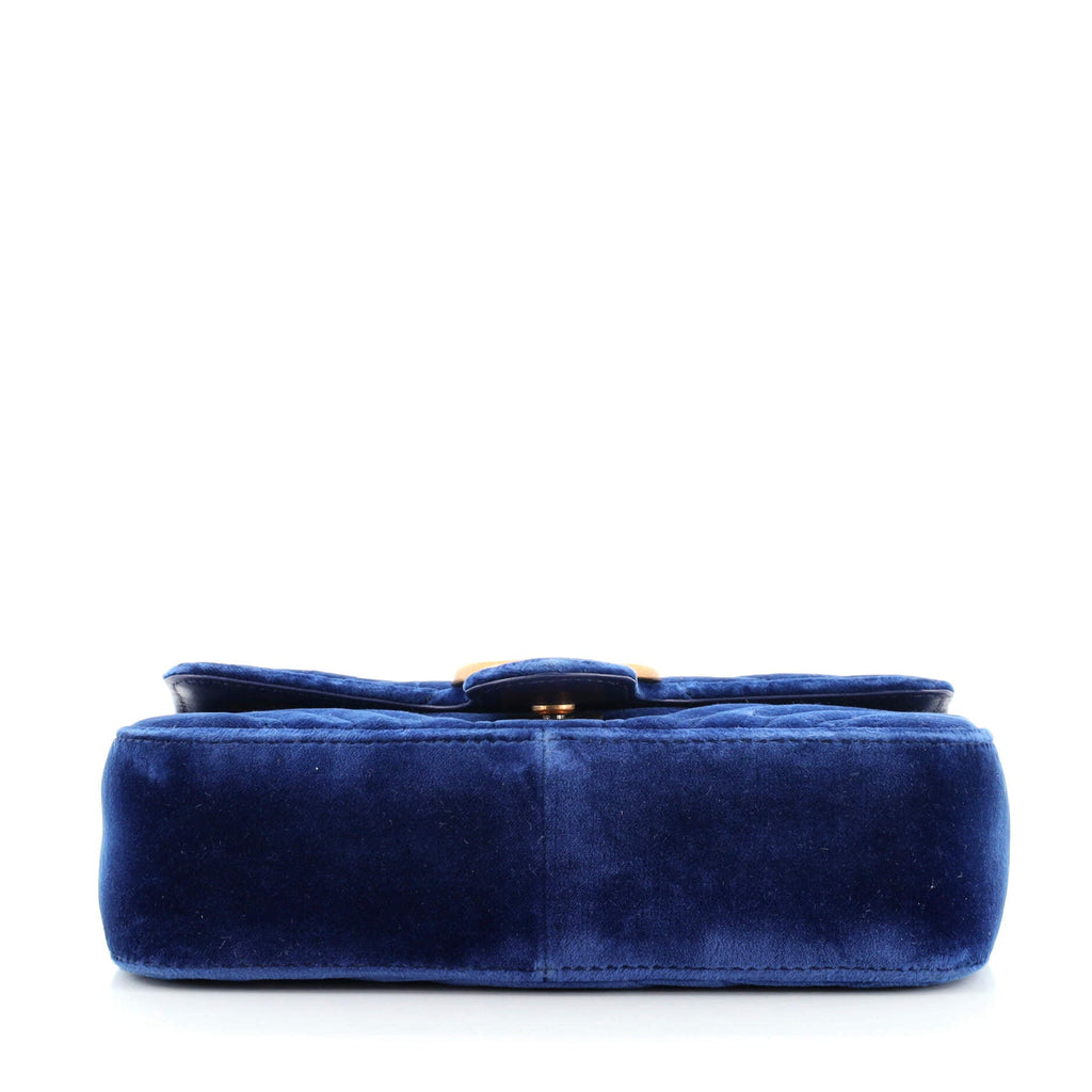 GG Marmont Flap Bag Matelasse Velvet Mini