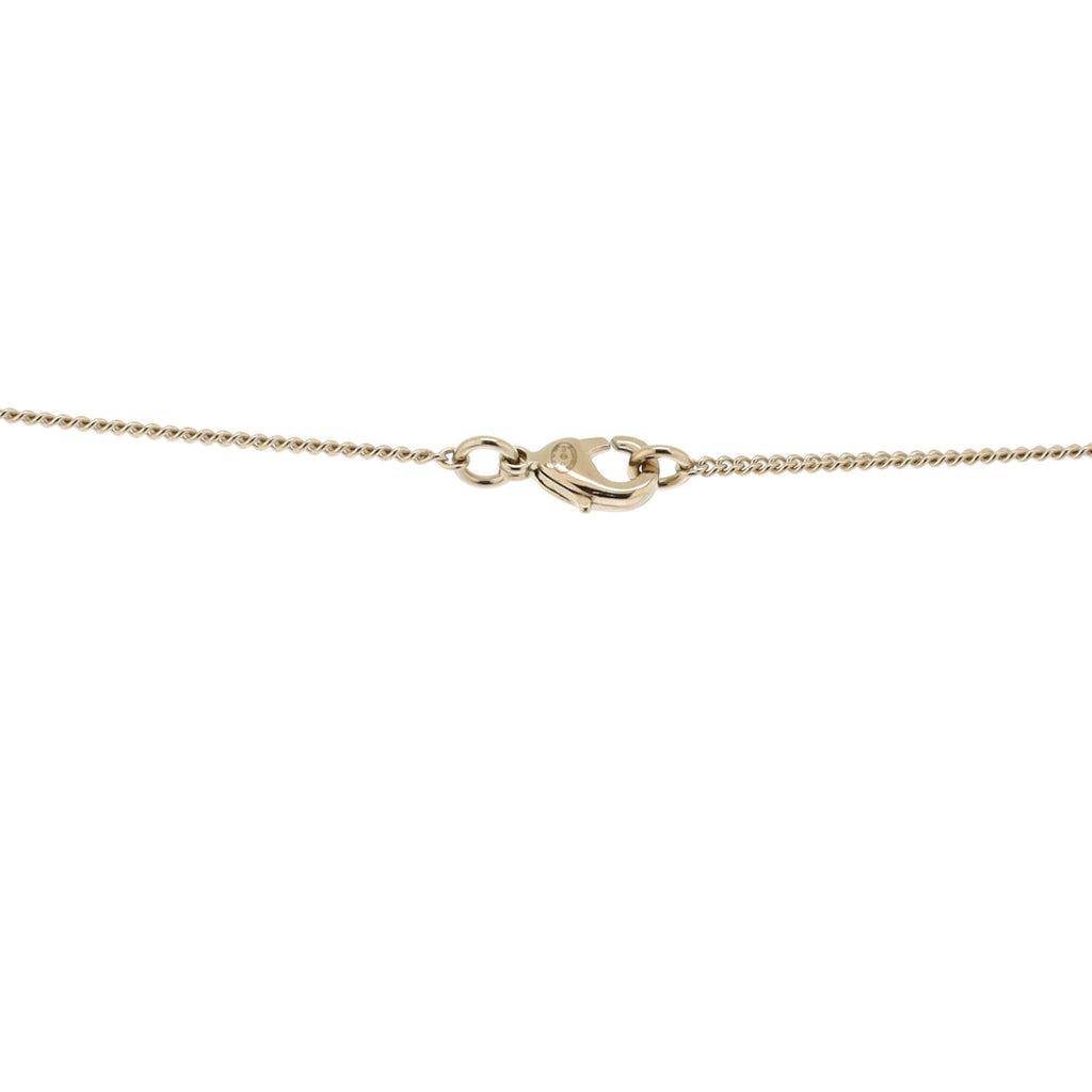 Baguette Quilted CC Pendant Necklace Metal with Crystals
