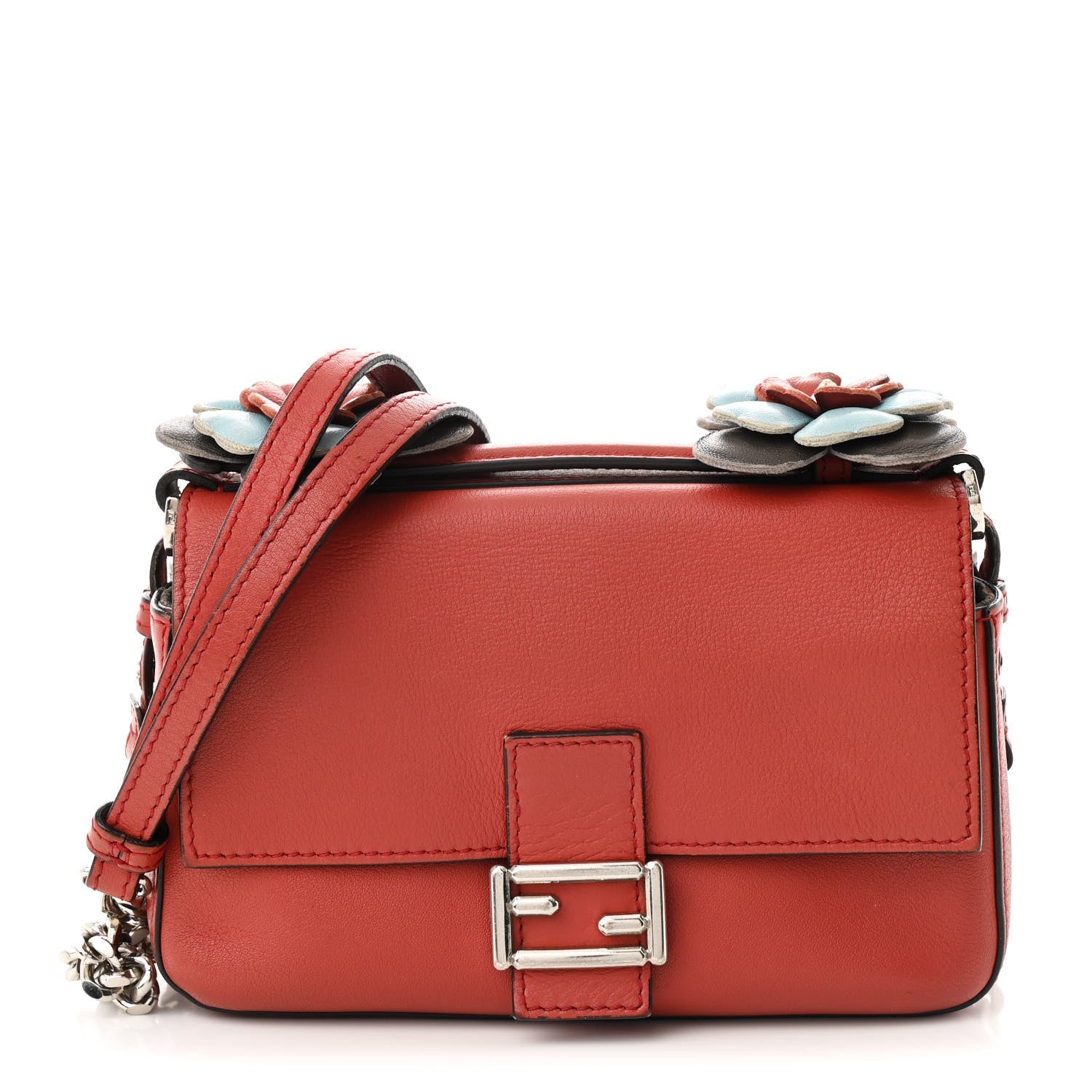 Vitello Dolce Flowerland Bi-Color Studded Micro Double Baguette Bloody Mary Carbone