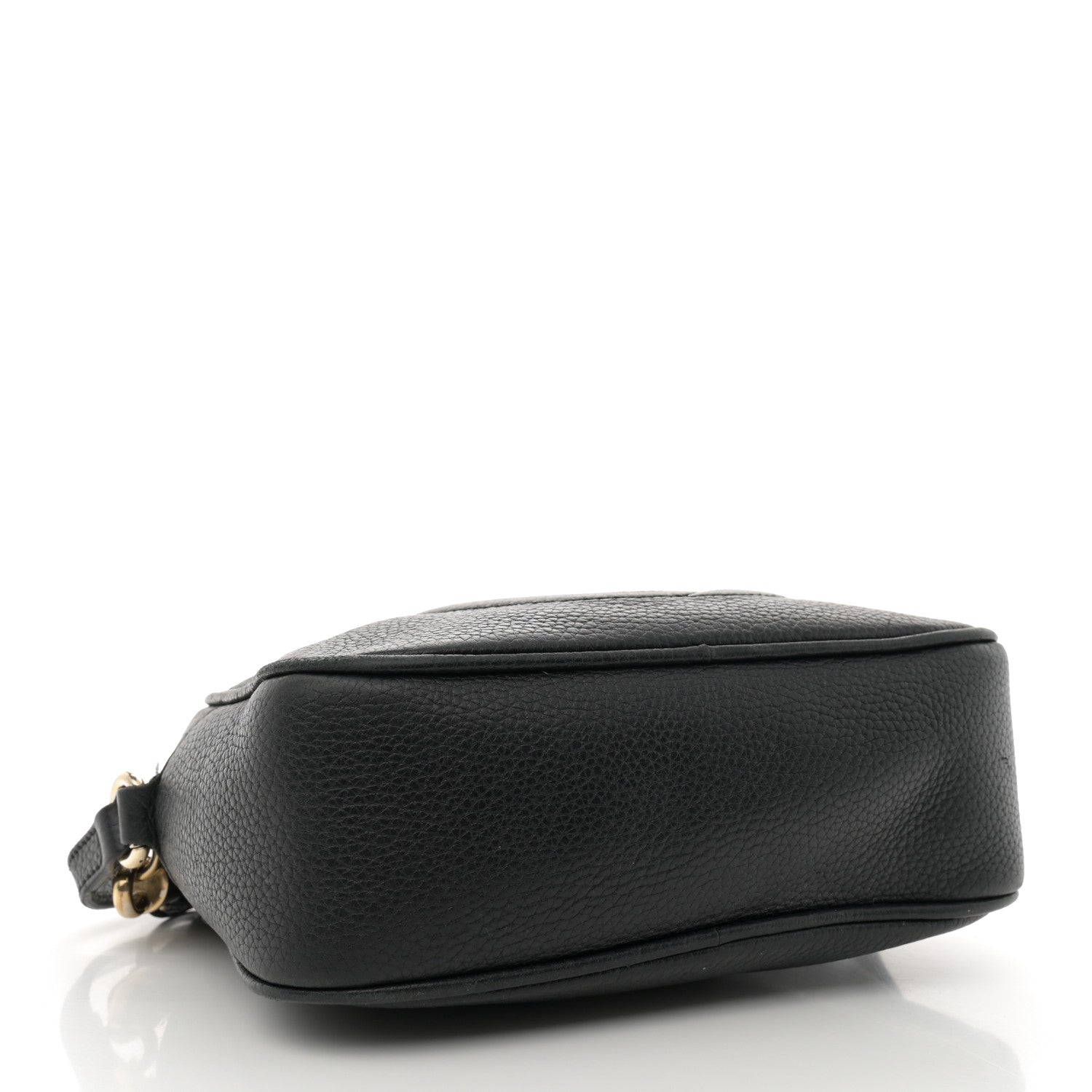 Pebbled Calfskin Small Soho Disco Bag Black