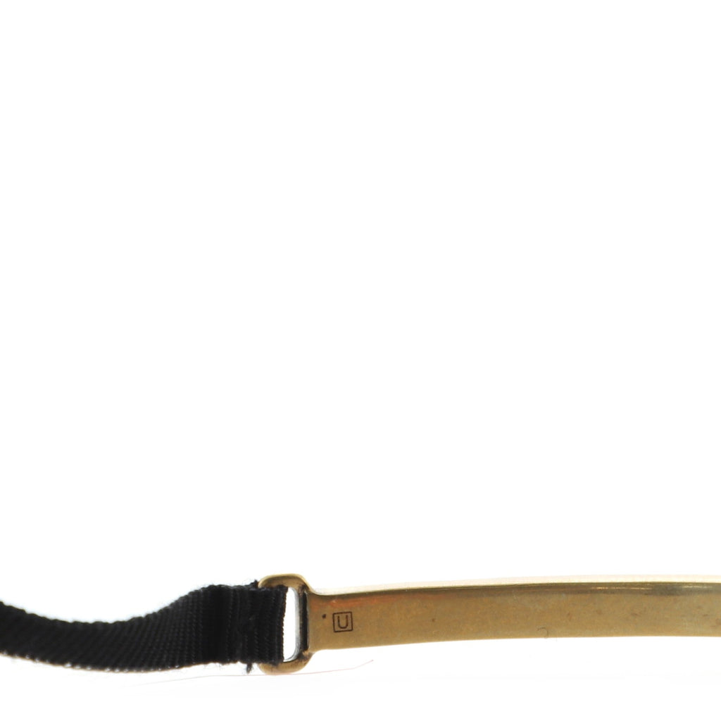 Tiger Head Choker Necklace Metal and Ribbon