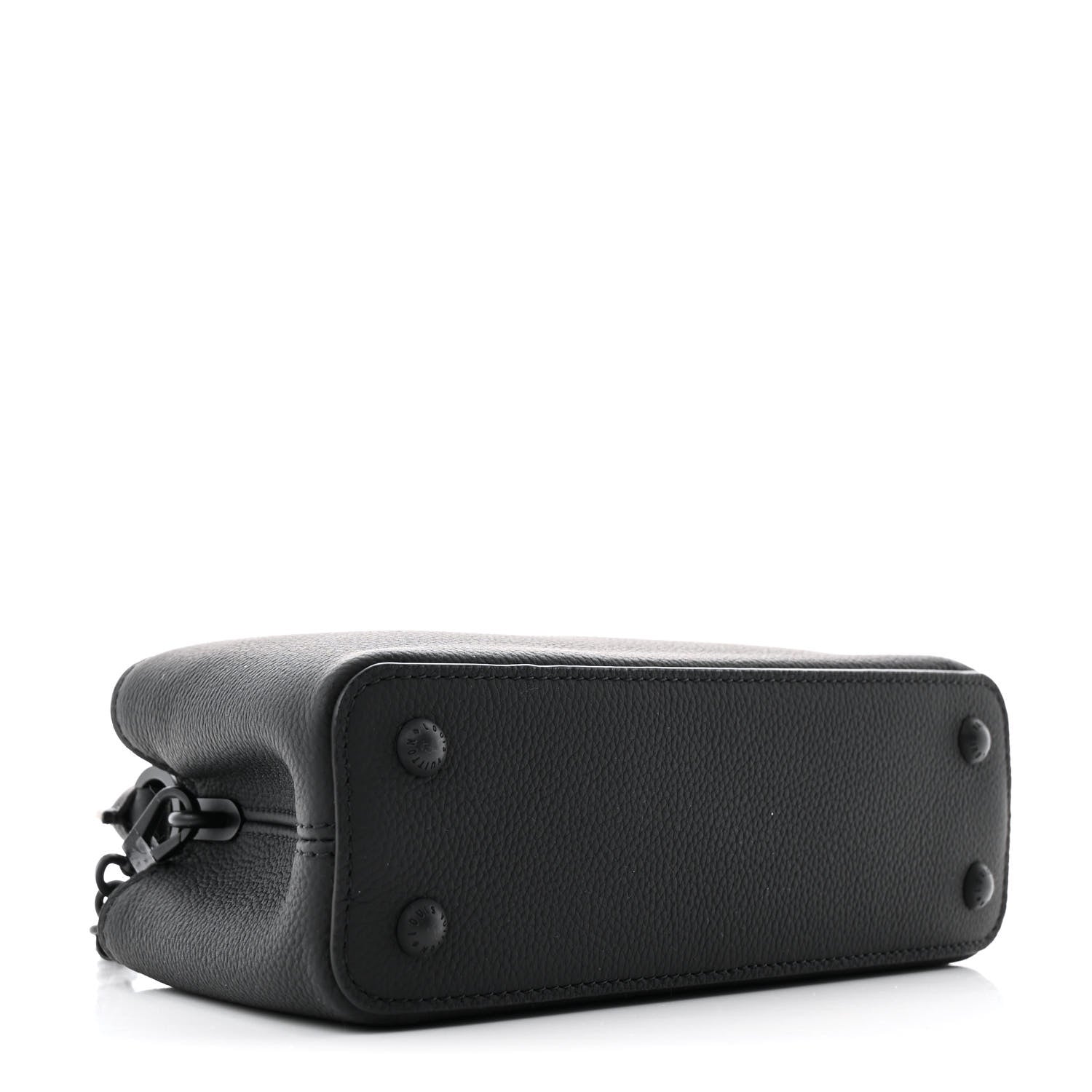 Matte Taurillon Capucines East West Mini All Black