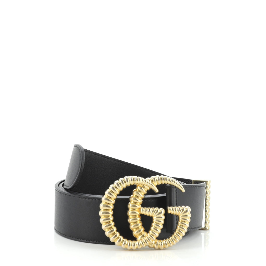 GG Torchon Belt Leather Wide 90