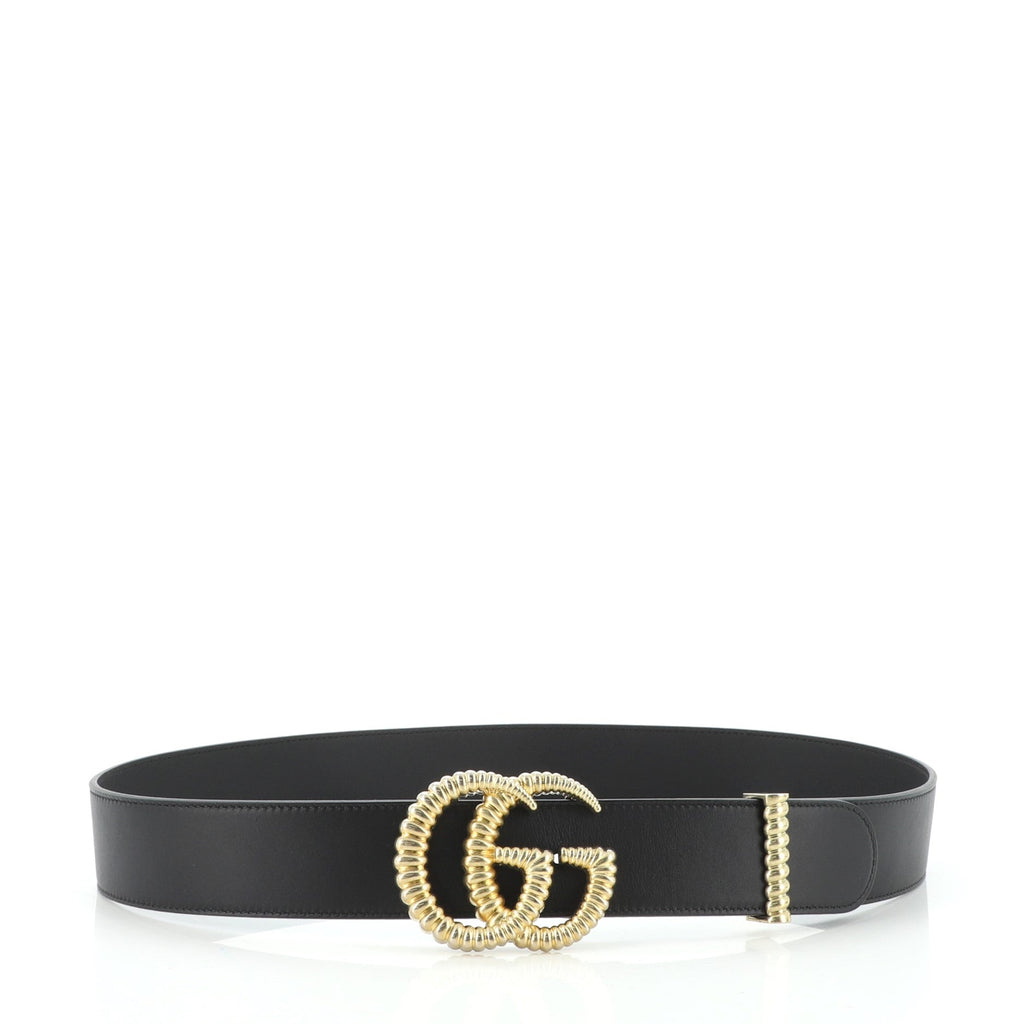 GG Torchon Belt Leather Wide 90