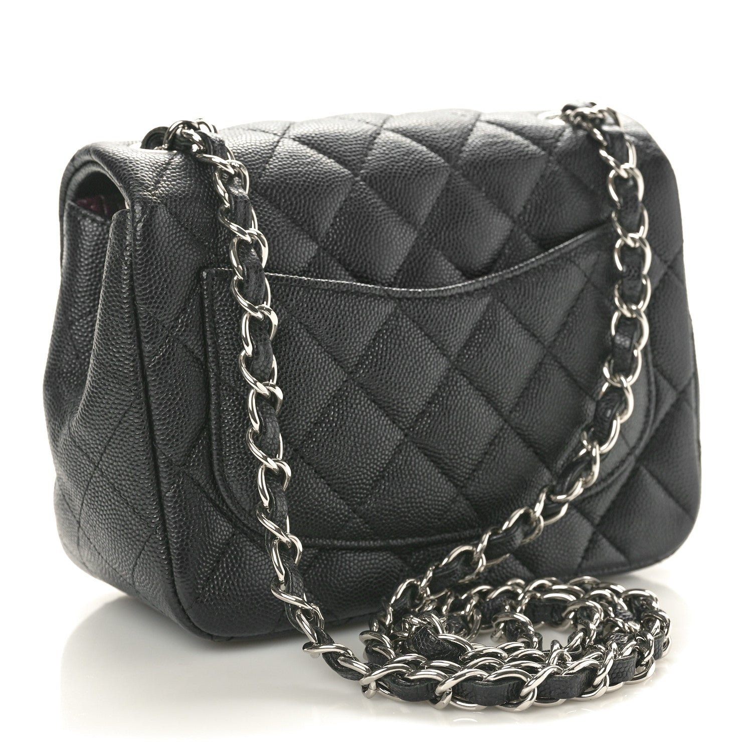 Caviar Quilted Mini Square Flap Black