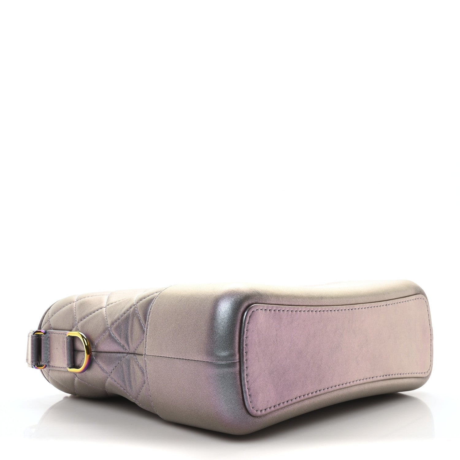 Iridescent Lambskin Calfskin Quilted Medium Gabrielle Hobo Light Purple