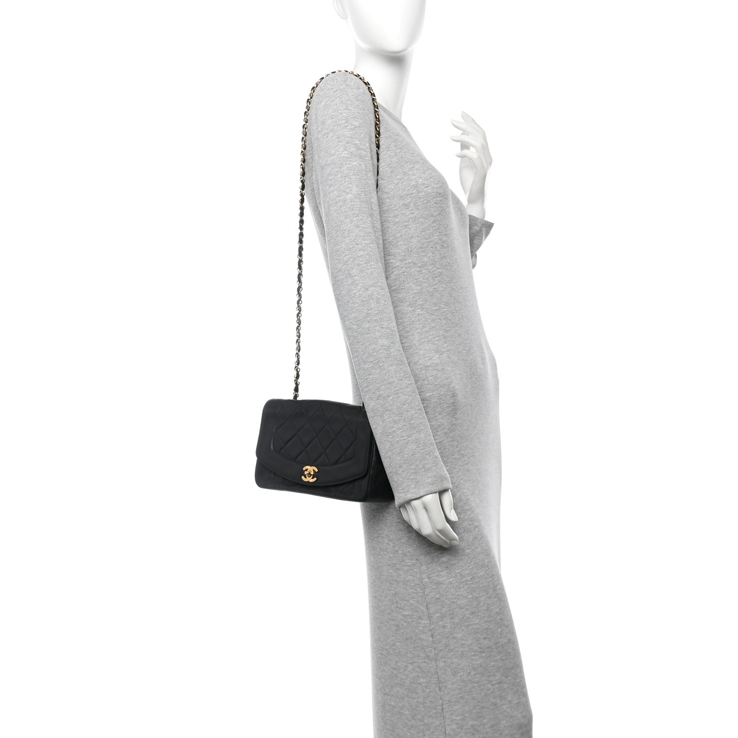 Lambskin Quilted Small Single Flap Black