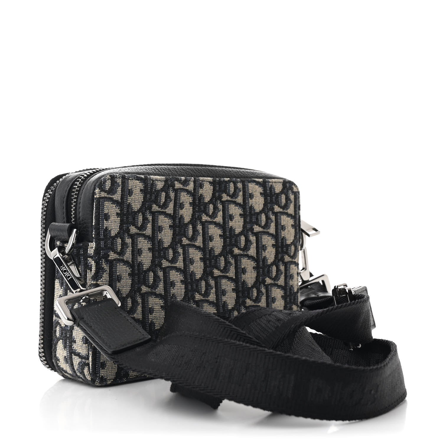 Oblique Pouch Beige Black