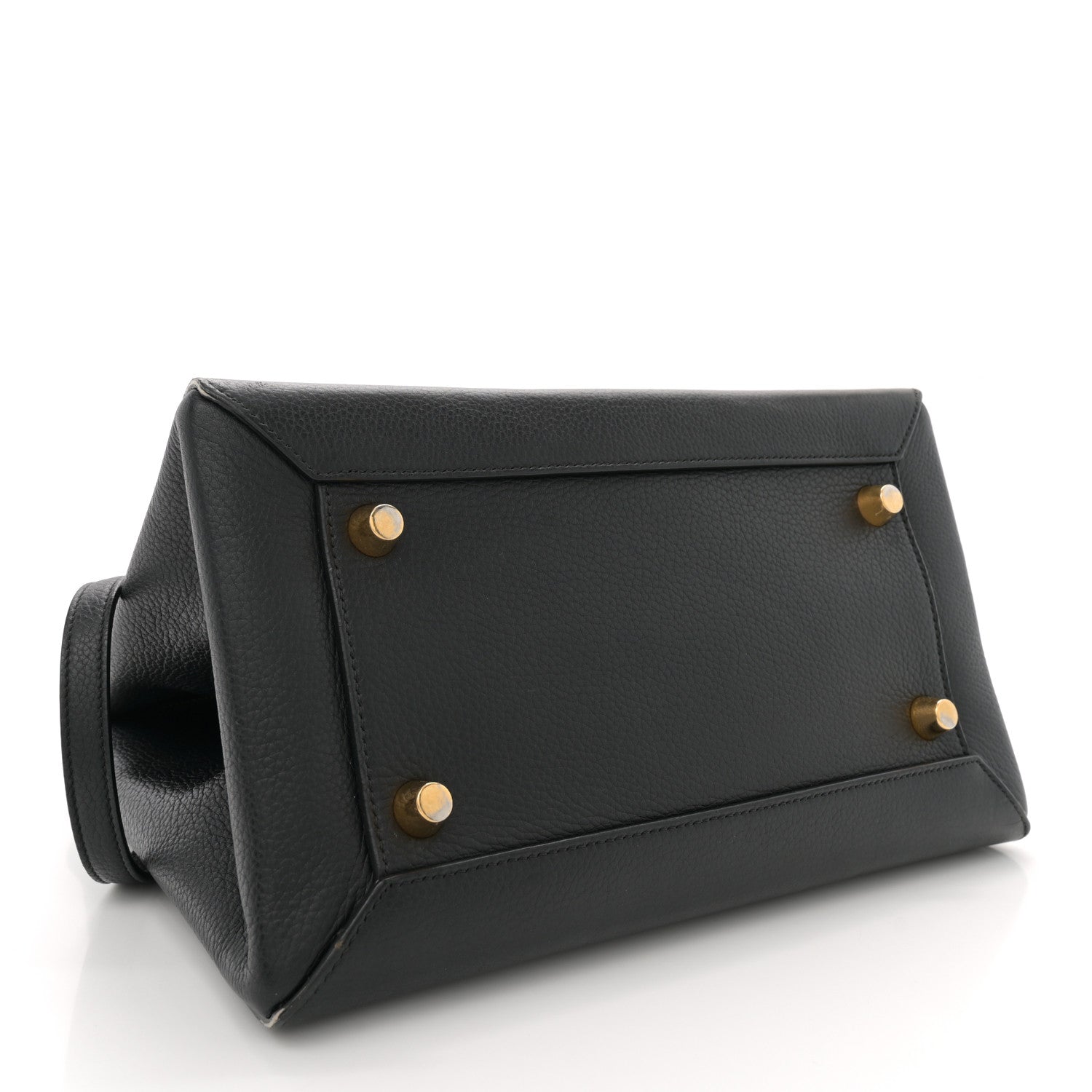 Drummed Calfskin Mini Belt Bag Black