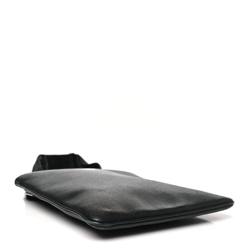 Calfskin Logo Messenger Bag Black