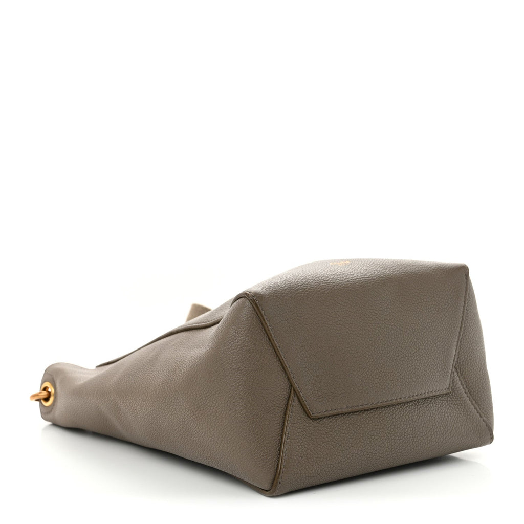Soft Grained Calfskin Small Sangle Bucket Bag Taupe