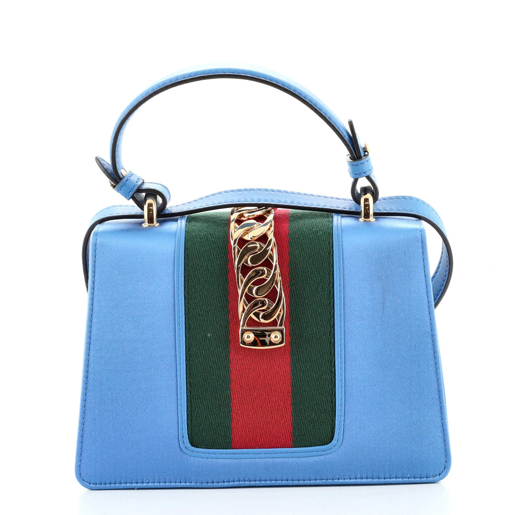 Sylvie Top Handle Bag Crystal Embellished Satin Mini