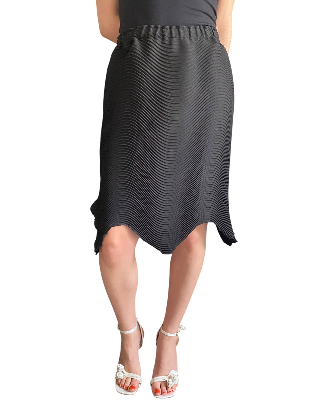 Issey Miyake Wave Ribbed Midi Skirt - JP 2 / M-L