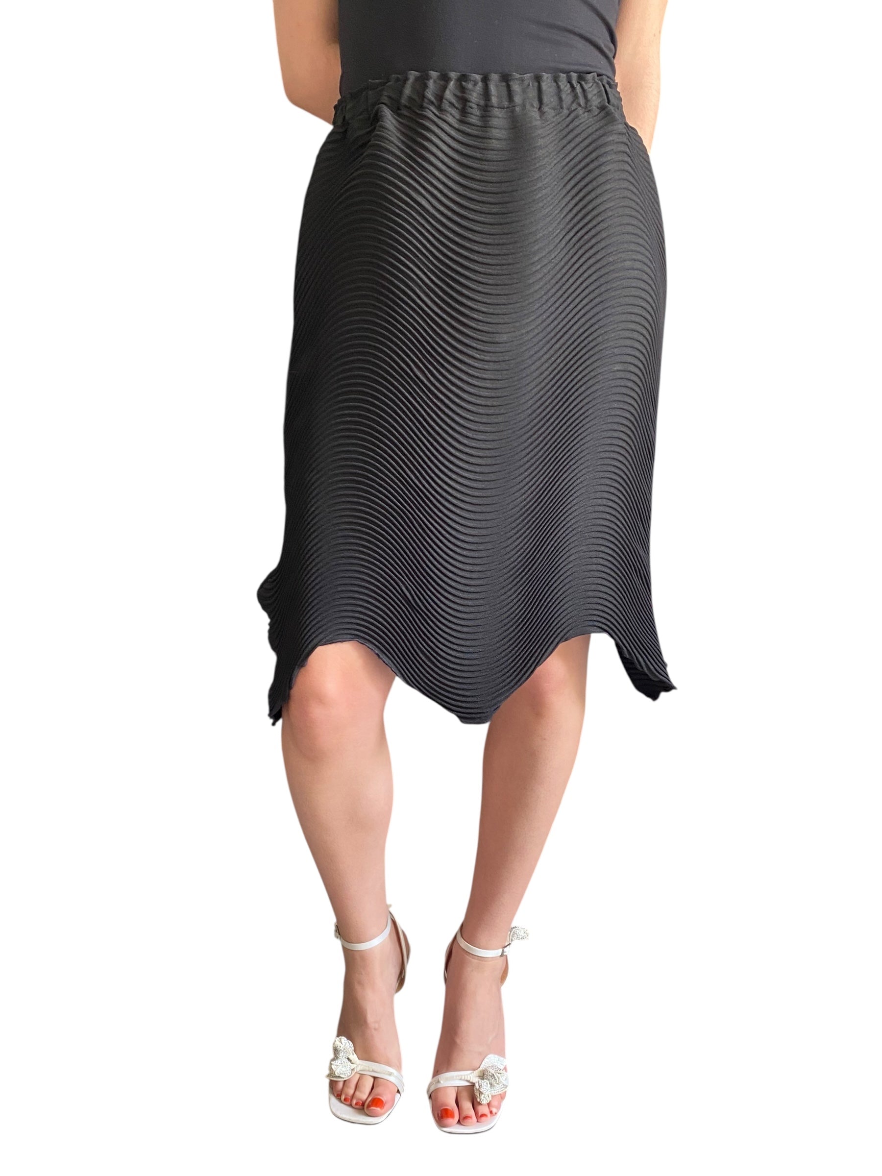 Issey Miyake Wave Ribbed Midi Skirt - JP 2 / M-L