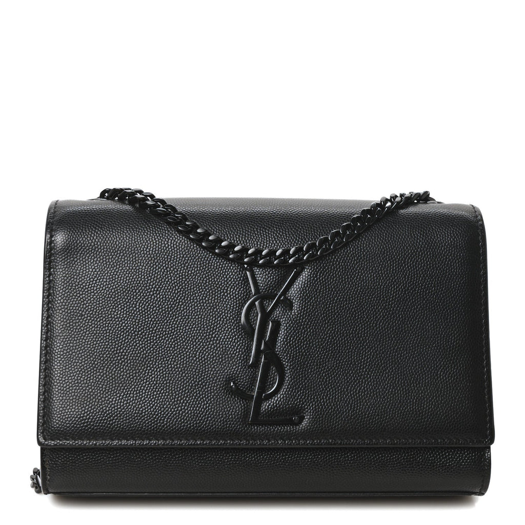 Grain De Poudre Small Monogram Monochrome Kate Satchel Black