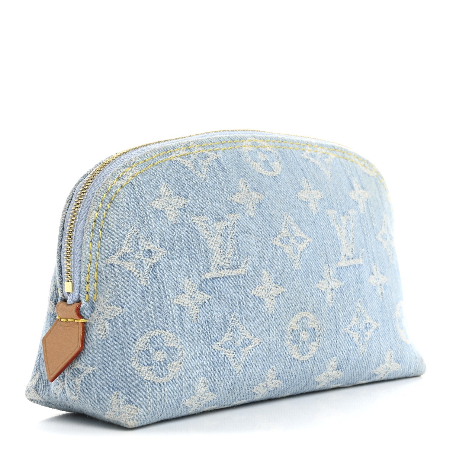 Denim Monogram Pochette Cosmetique PM Sky Blue