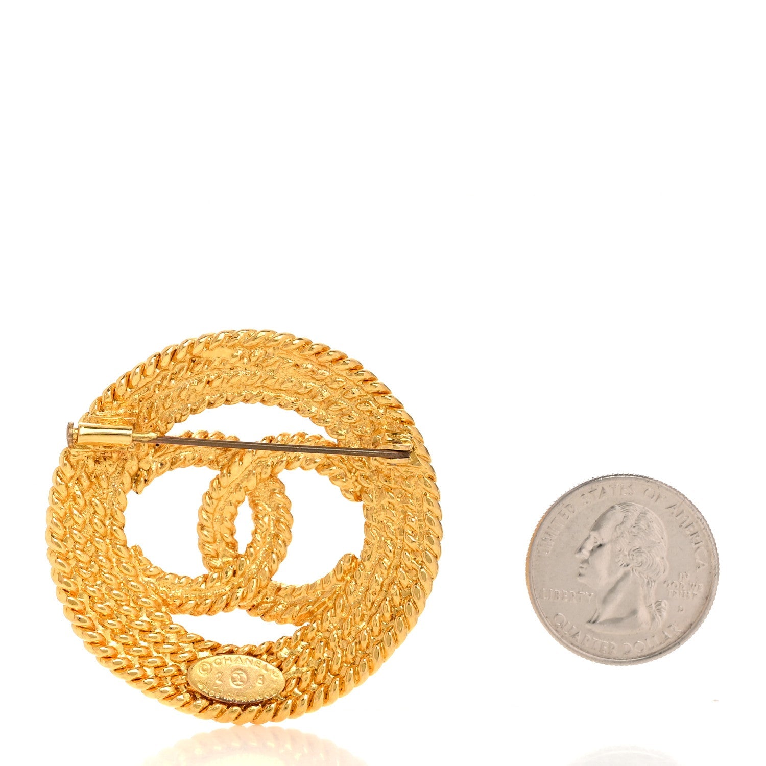 Rope CC Brooch Gold
