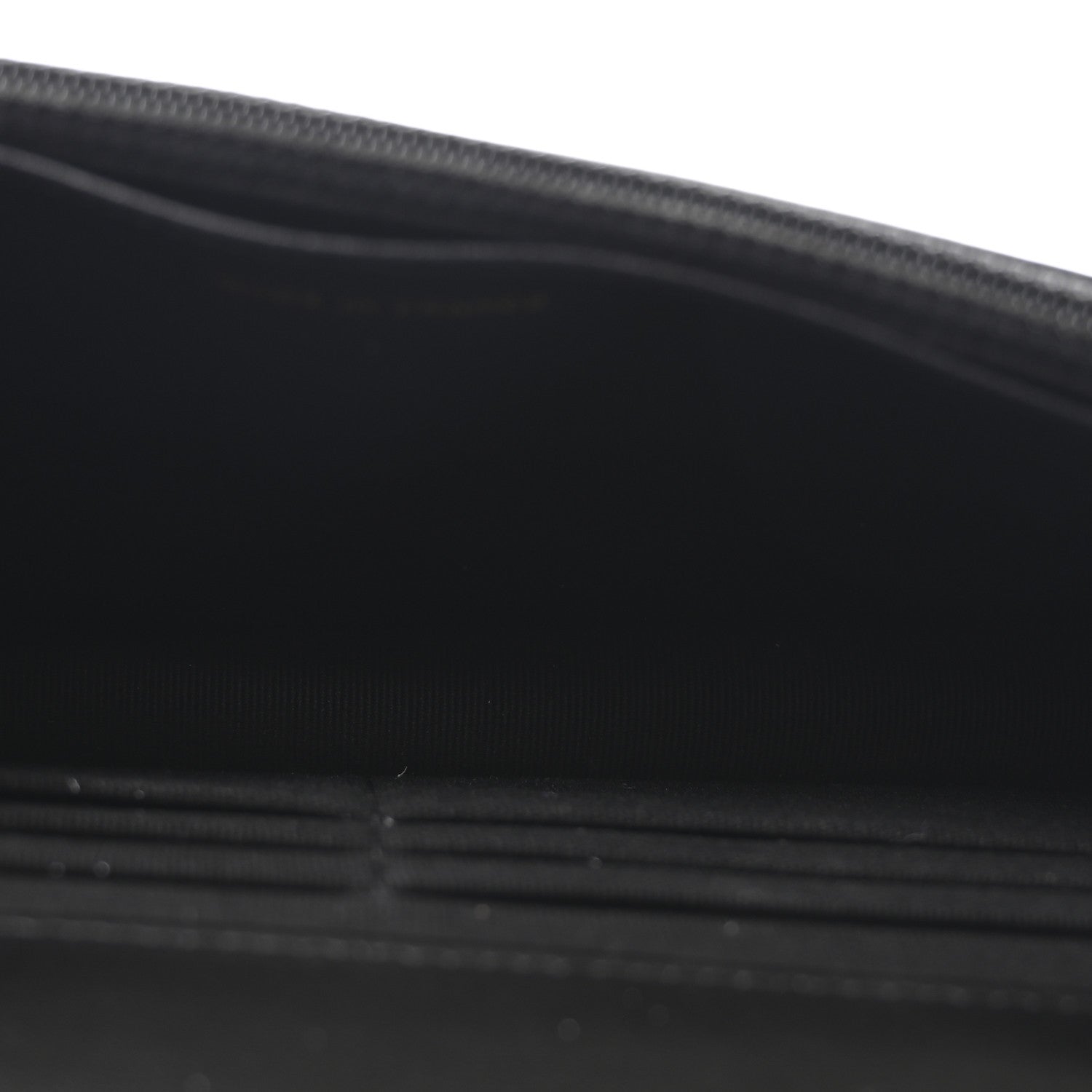 Lambskin Quilted Trendy CC Wallet On Chain WOC Black
