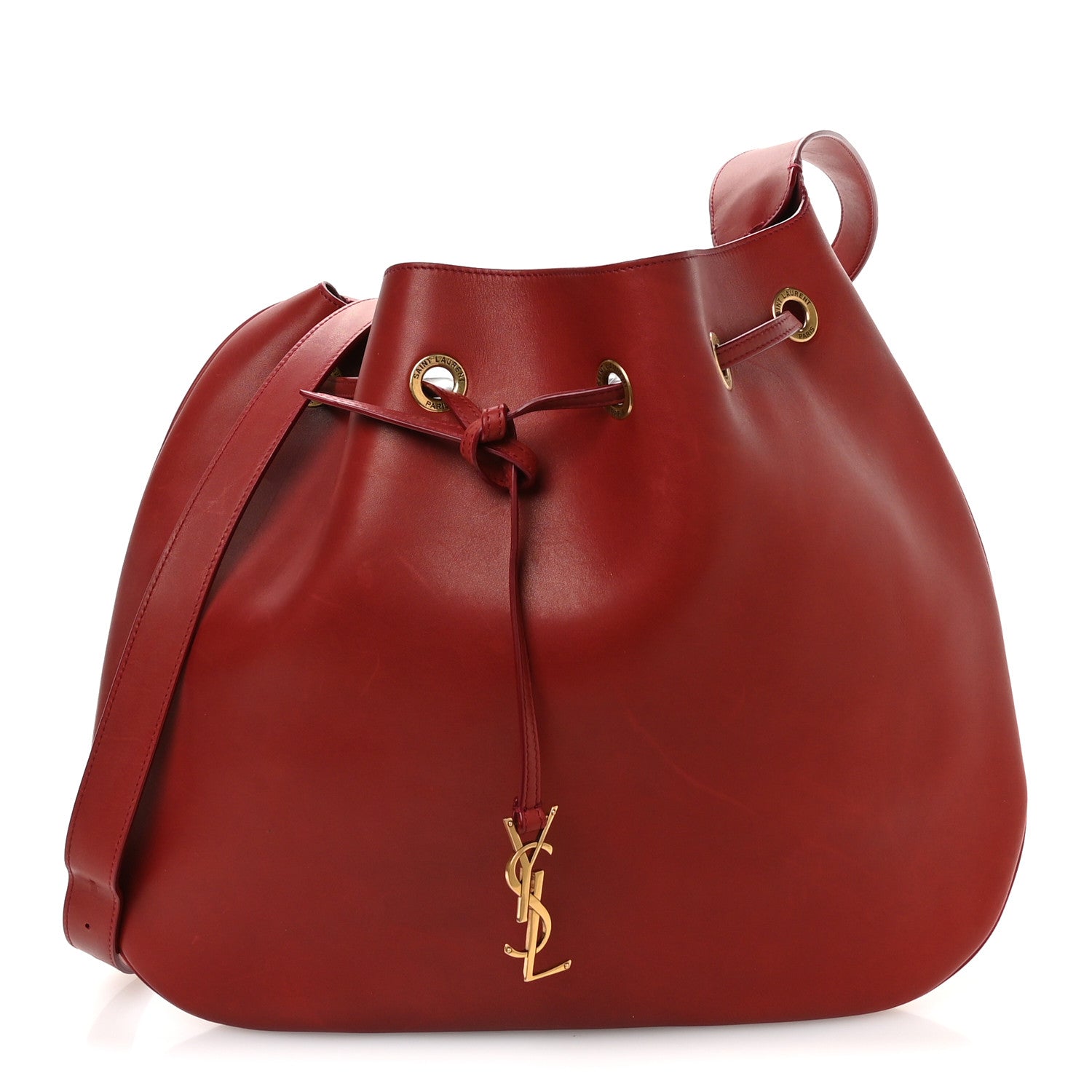 Smooth Calfskin Paris VII Large Flat Hobo Red