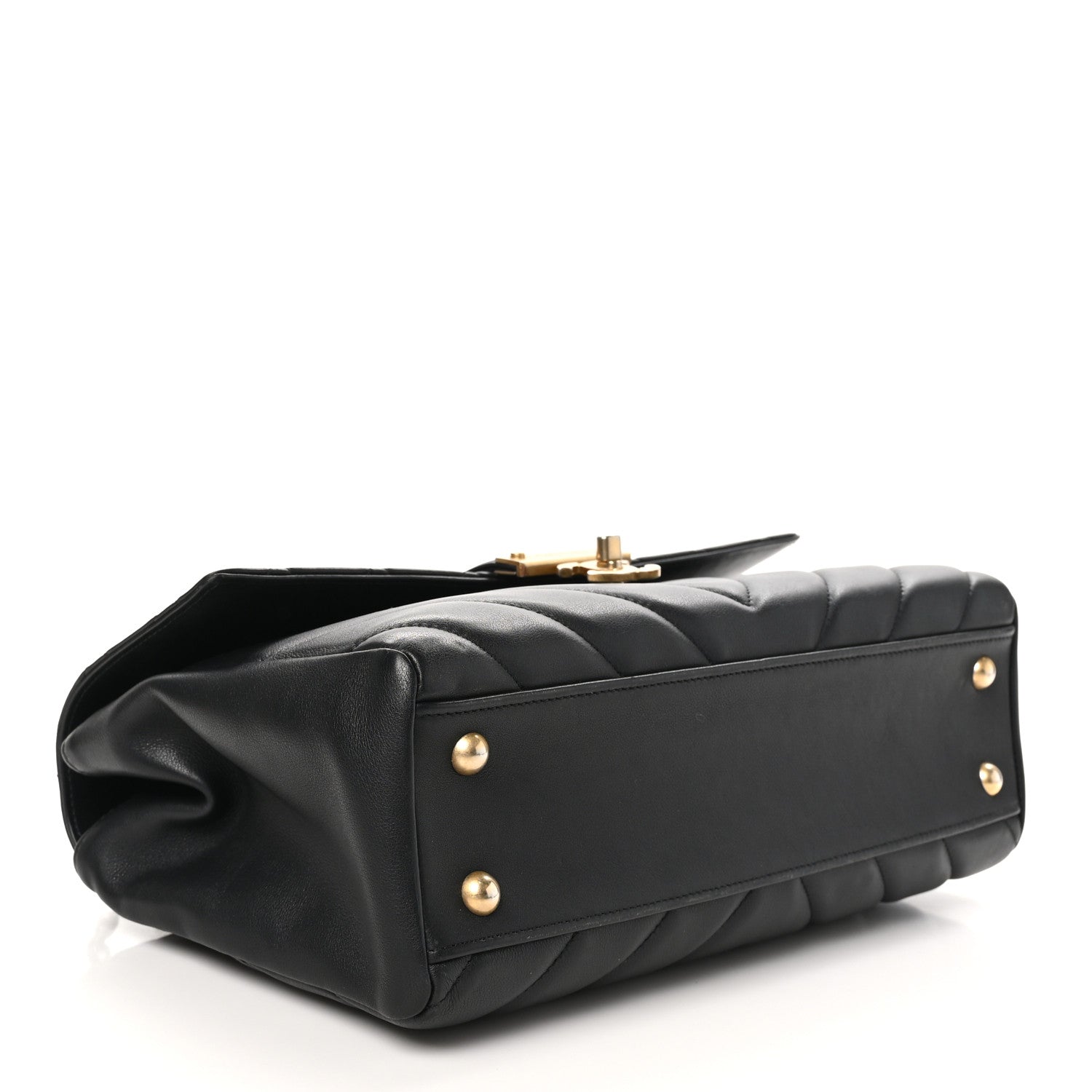 Calfskin Quilted Chevron In The City Bag Black