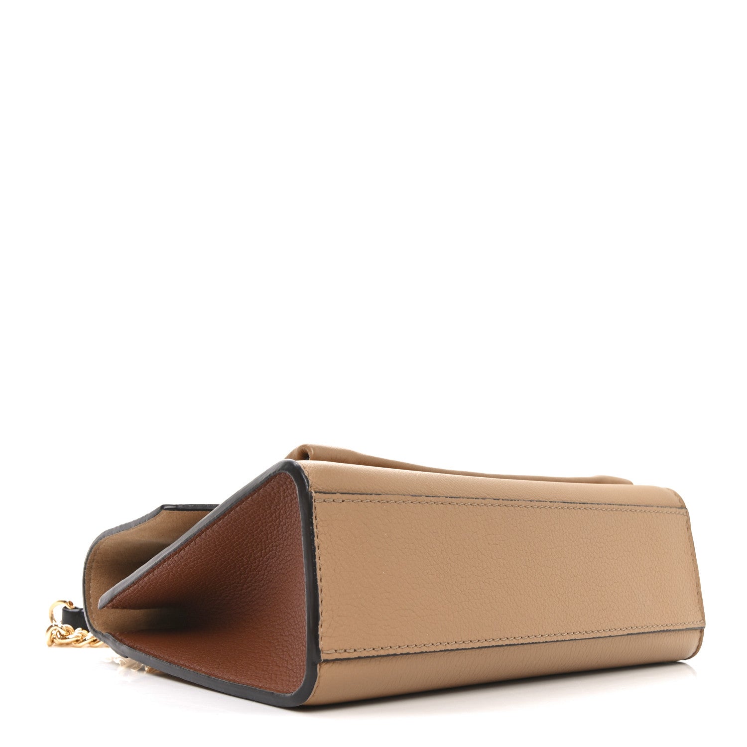 Soft Calfskin Mylockme Chain Bag BB Arizona Quartz Caramel