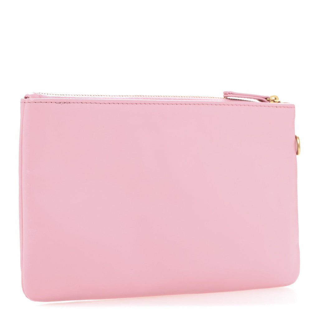 Shiny Calfskin Chanel 22 Removable Pouch Pink