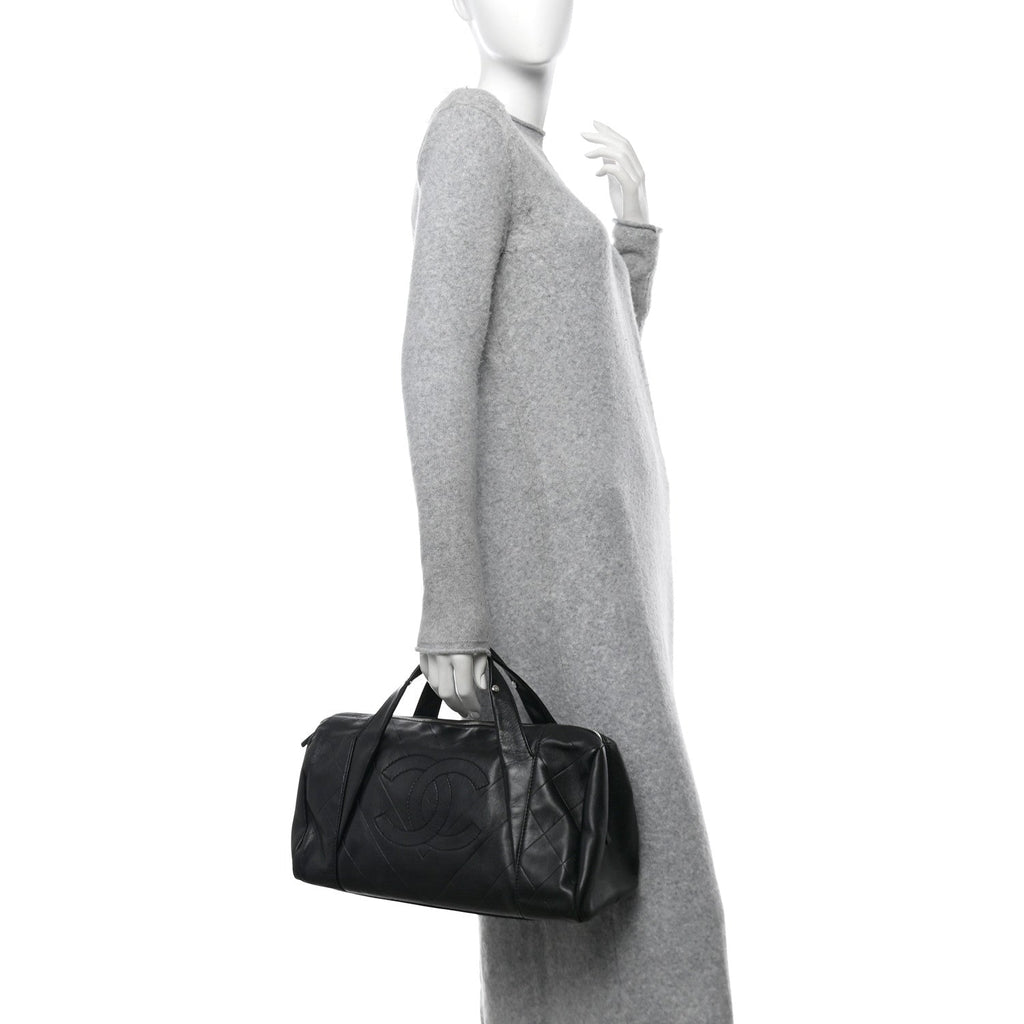 Calfskin CC Chevron All Day Long Boston Black