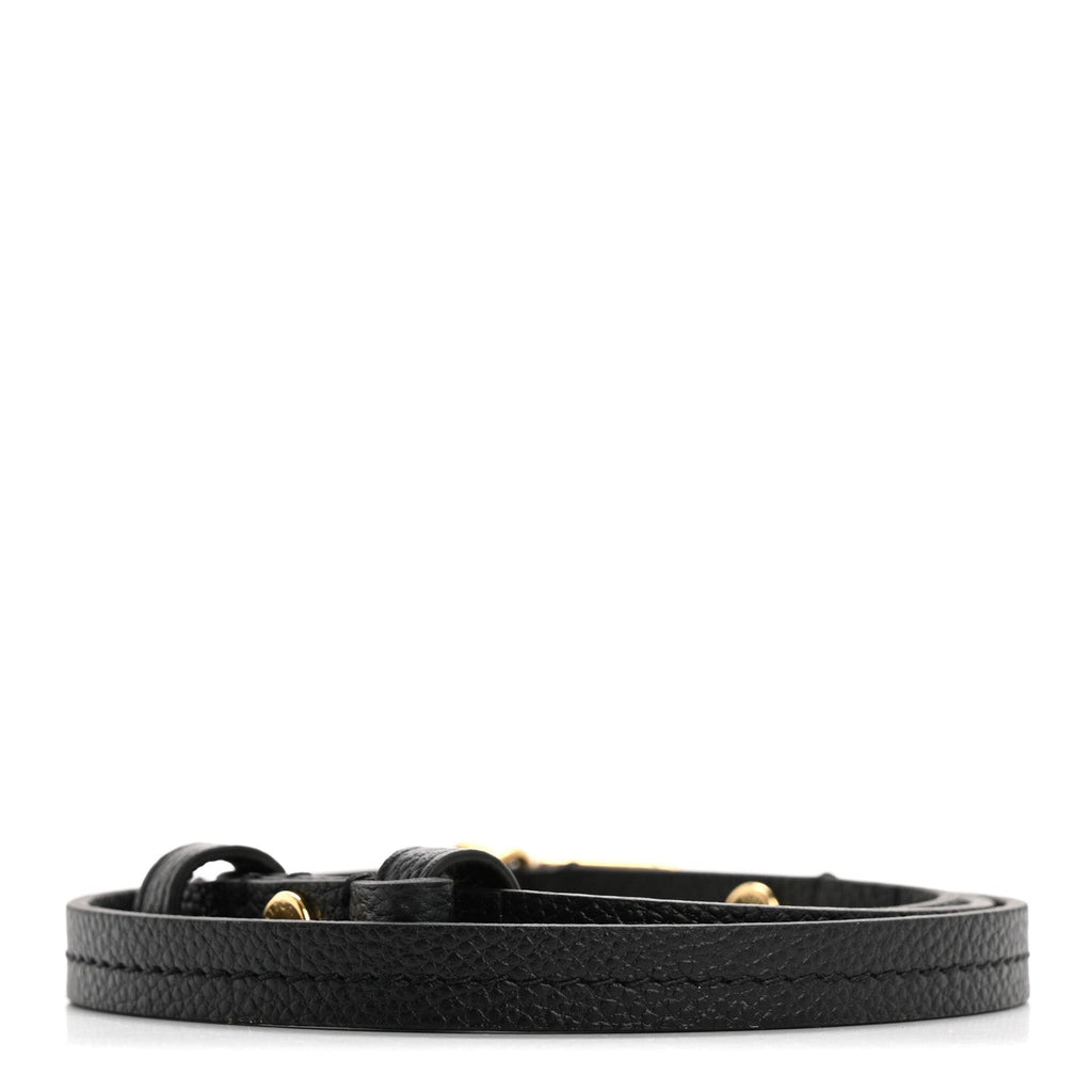 Calfskin Easy Pouch On Shoulder Strap Black