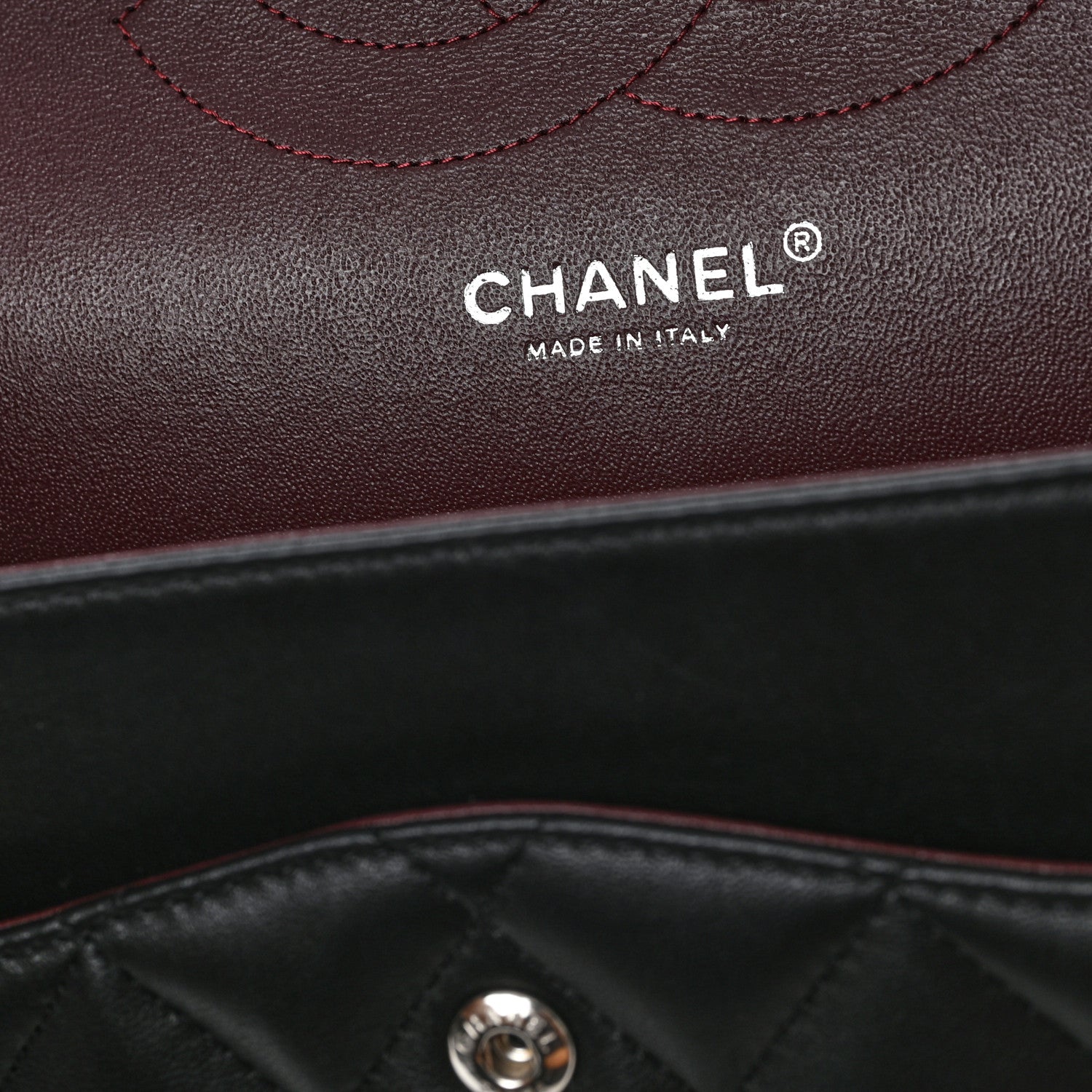 Lambskin Quilted Jumbo Double Flap Black
