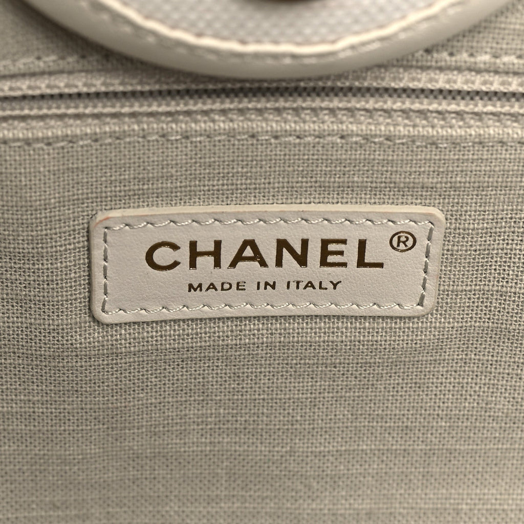 Cotton Medium Deauville Tote White