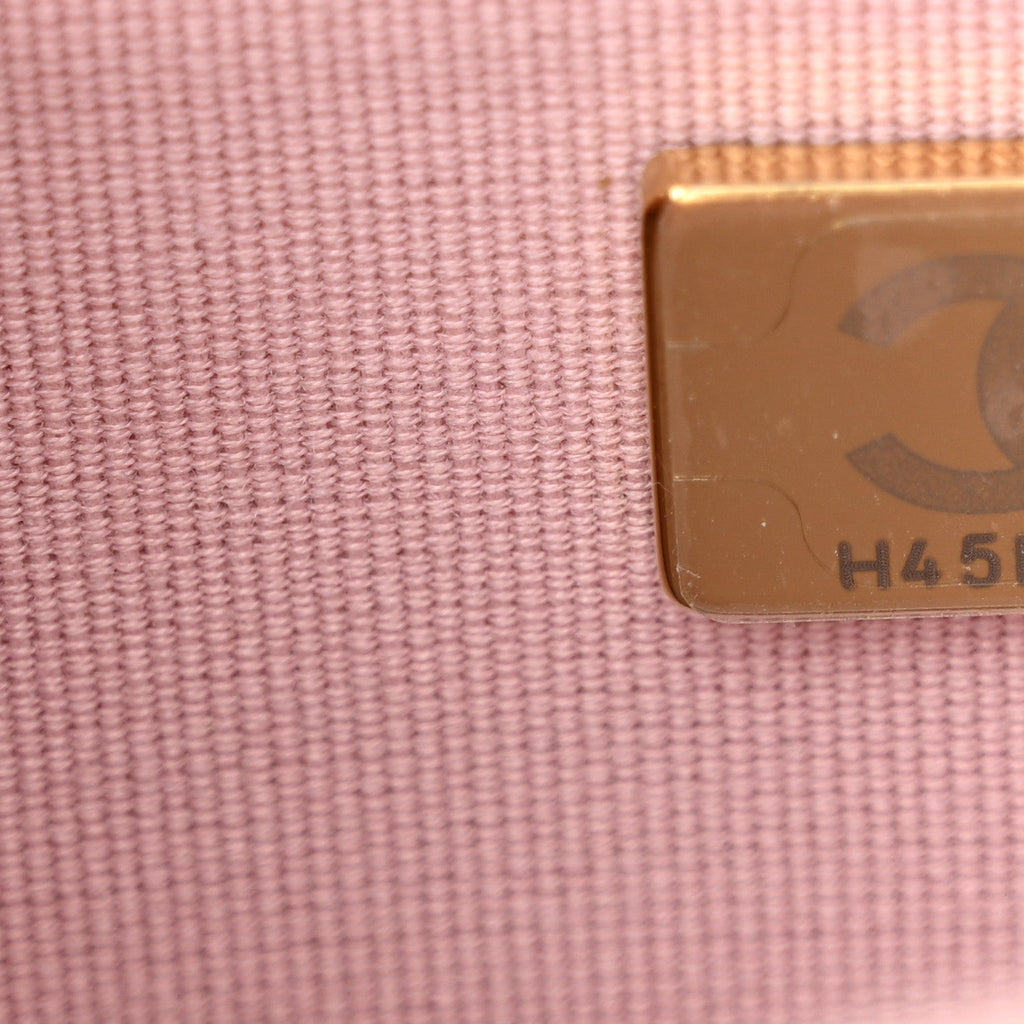Caviar Quilted Studded CC Wallet on Chain WOC Light Pink