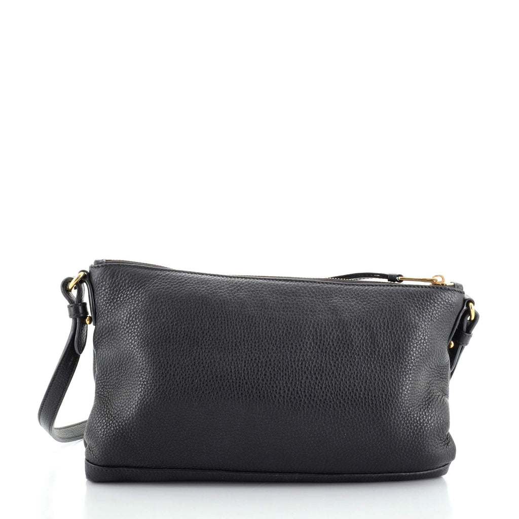 Flat Zip Crossbody Bag Vitello Daino Mini