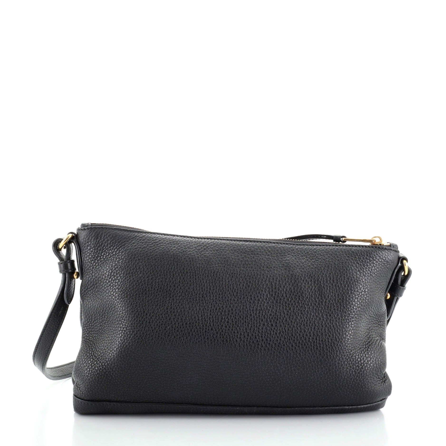 Flat Zip Crossbody Bag Vitello Daino Mini