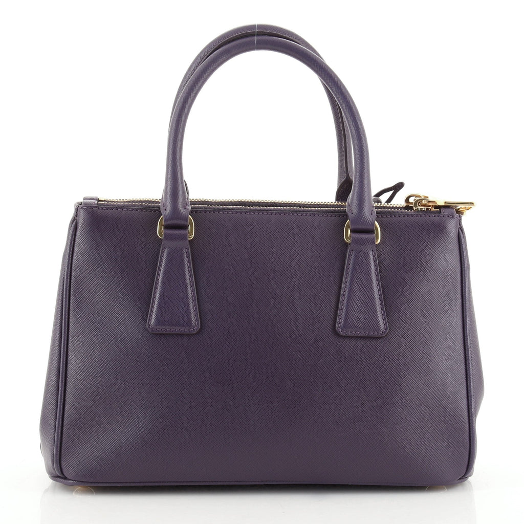 Double Zip Lux Tote Saffiano Leather Mini