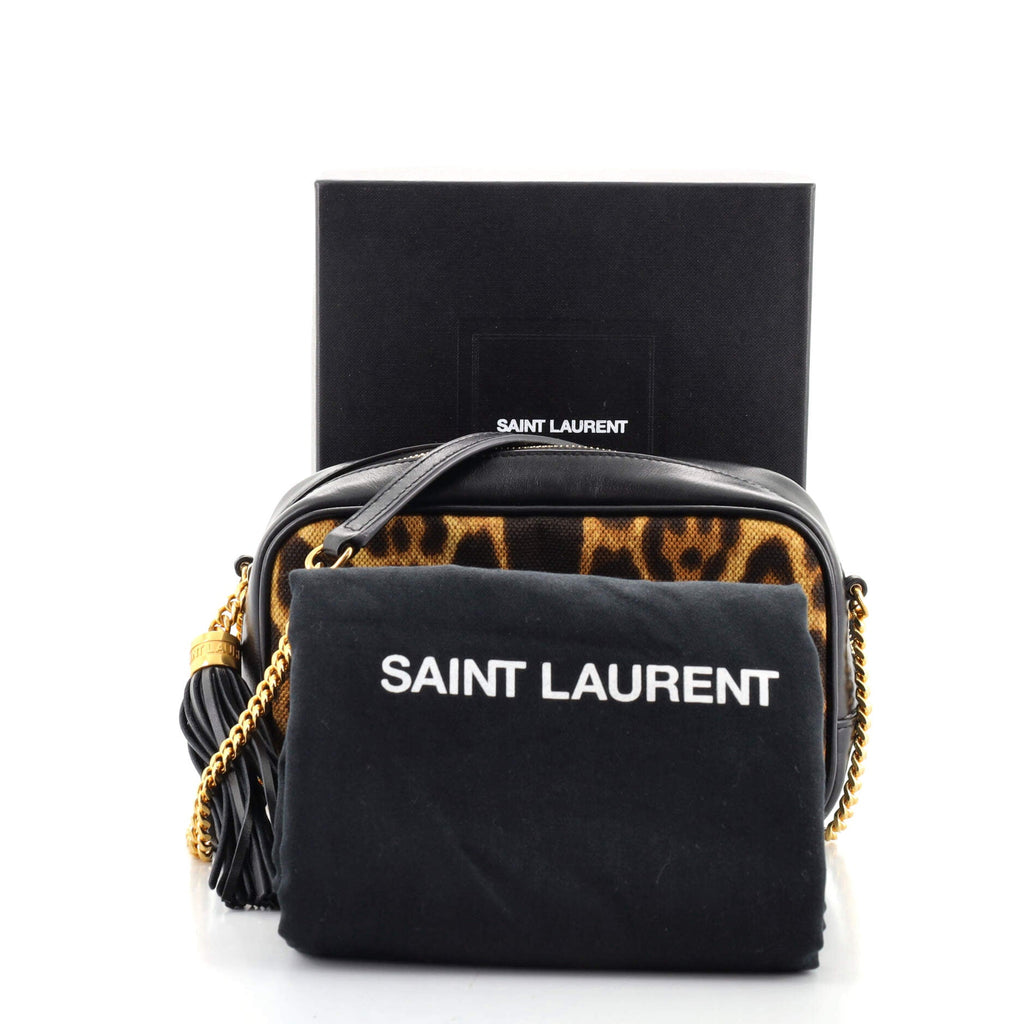 Lou Camera Bag Printed Canvas and Leather Mini