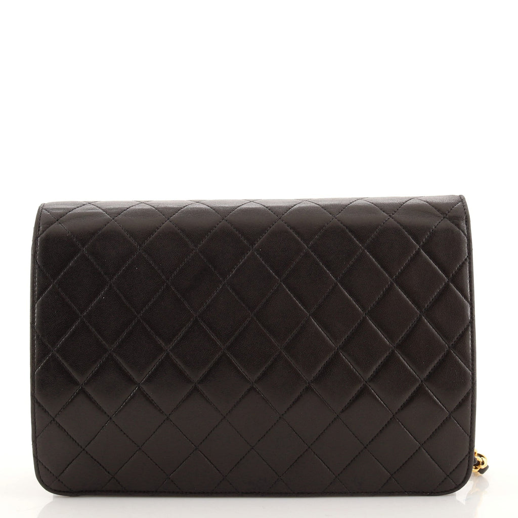 Vintage Clutch with Chain Quilted Leather Medium