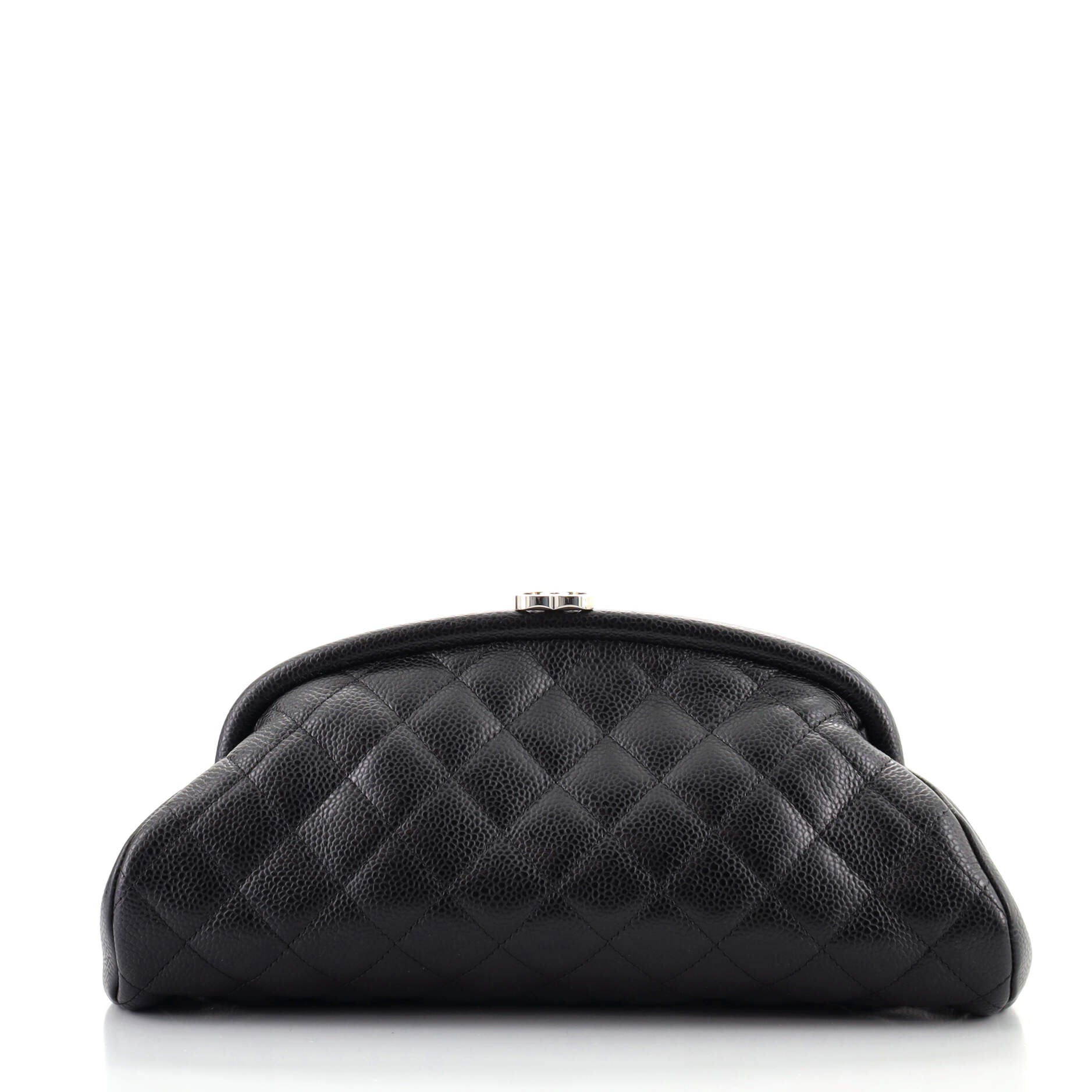 Timeless Clutch Quilted Caviar