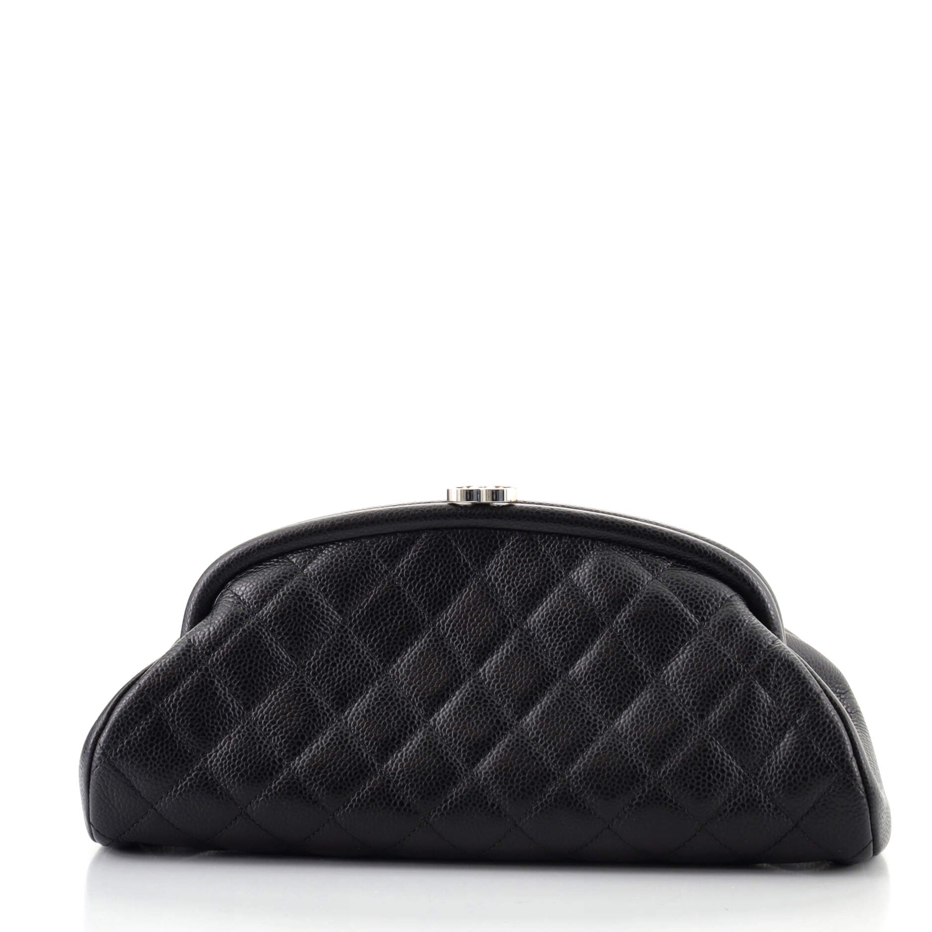 Timeless Clutch Quilted Caviar