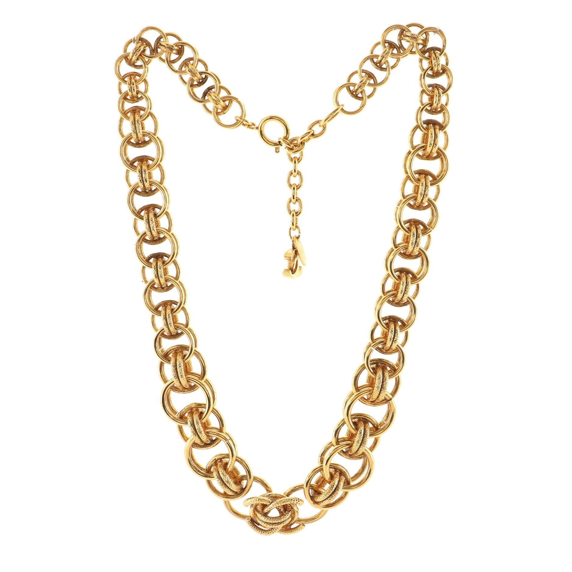 Circle Chain Long Necklace Metal