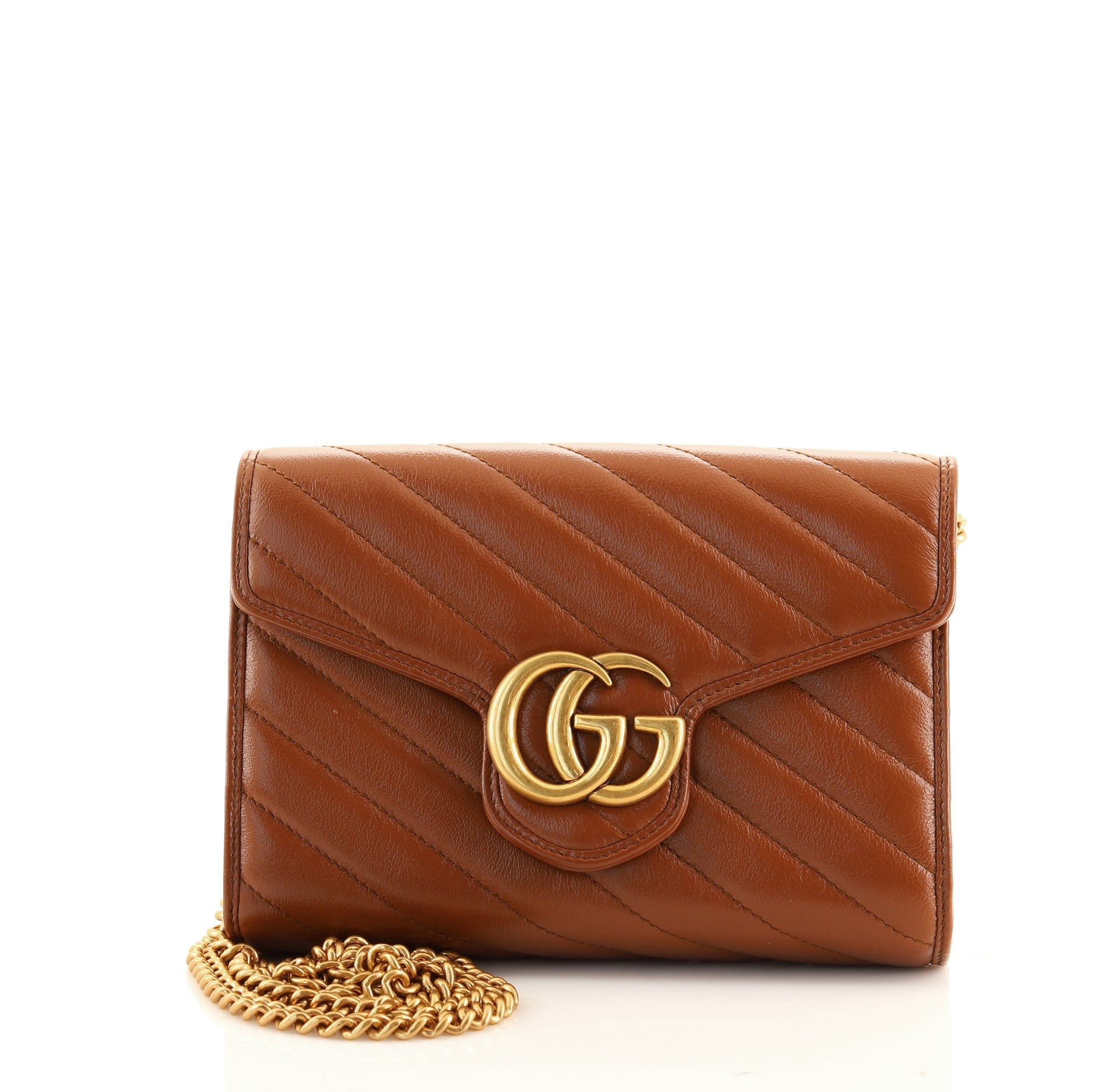 GG Marmont Chain Wallet Matelasse Leather Mini