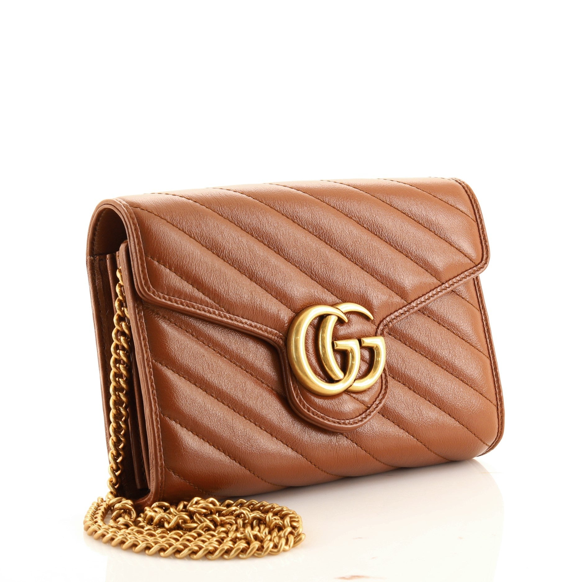 GG Marmont Chain Wallet Matelasse Leather Mini